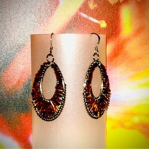 Beaded Hoop Earrings NWT Elegant Mini Sparkle for you ✨